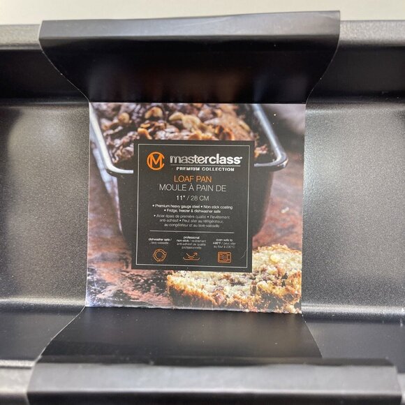 Master class Premium Bakeware - 2 PC. Loaf Pans 11" Black Bread NEW - Picture 2 of 7